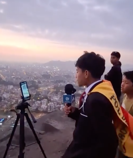 Joven narró la final de la Libertadores desde un cerro tras viajar 18 horas